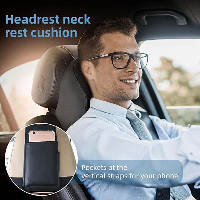 Car Seat Headrest Neck Rest Pillow Cushion for All Cars- Ergonomic Pillow Memory Foam Neck Support for Neck/Back Pain Relief Neck Rest Support Cushion - ALL BRAND SHOP