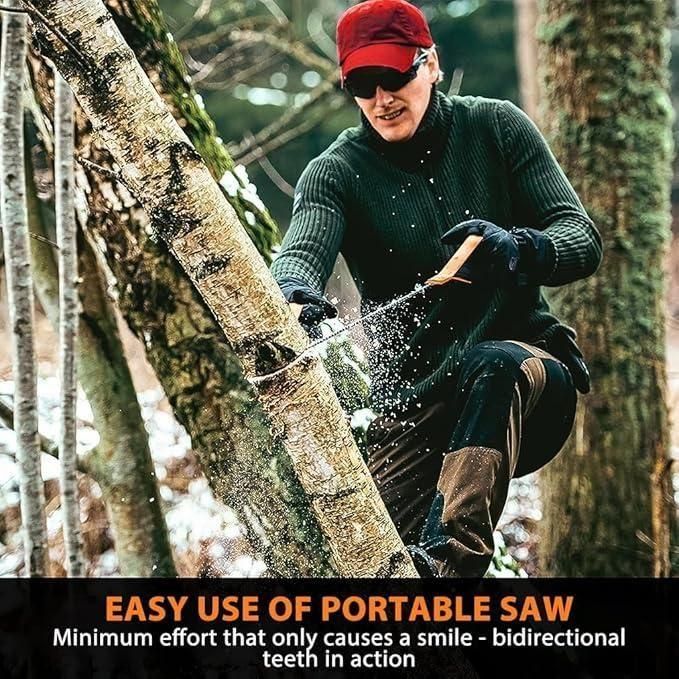 Pocket Chainsaw with Grips Folding Pull Saw with Storage Pouch - ALL BRAND SHOP