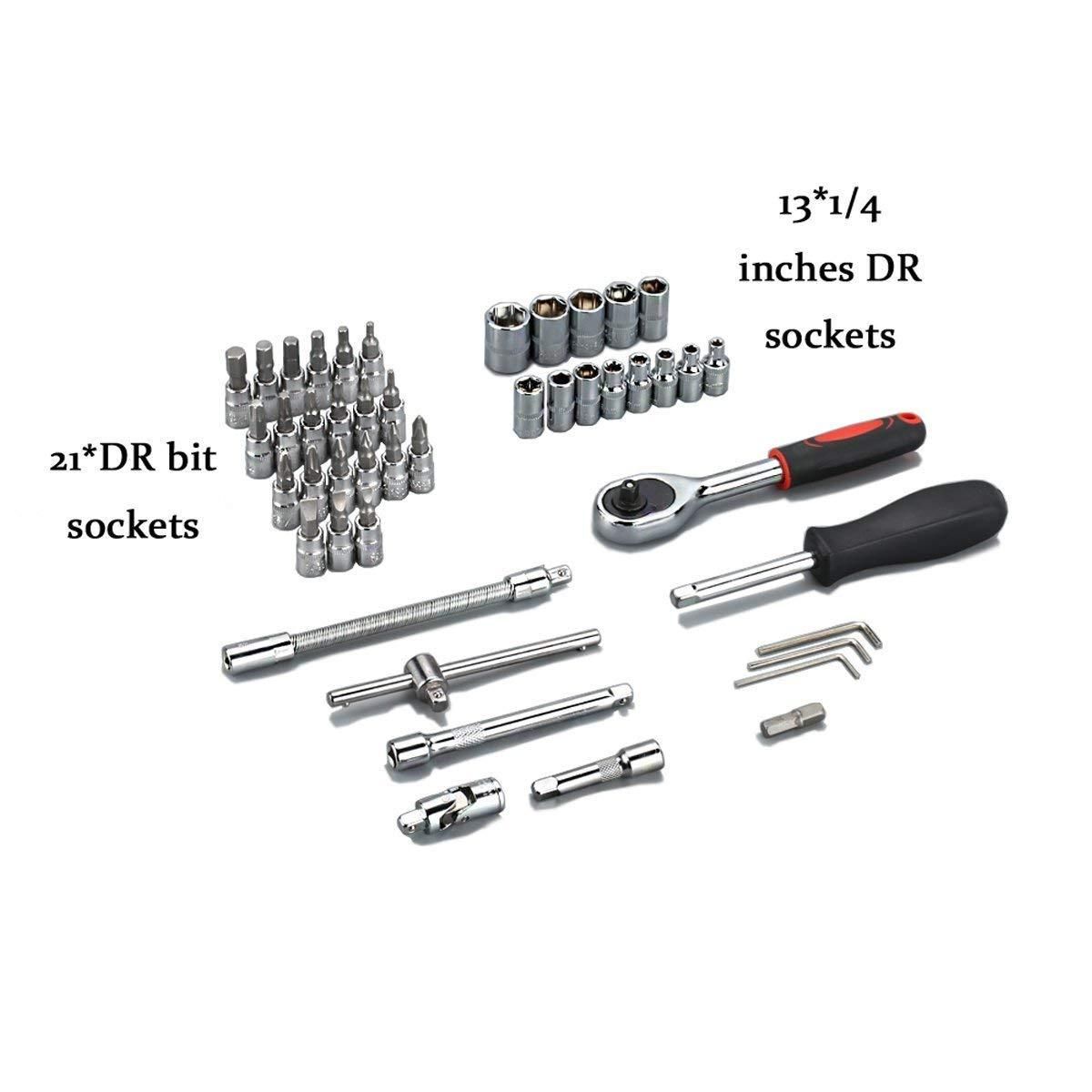 Hardware Tools- 46 in 1 Multi Purpose Combination Socket Tool Kit - ALL BRAND SHOP