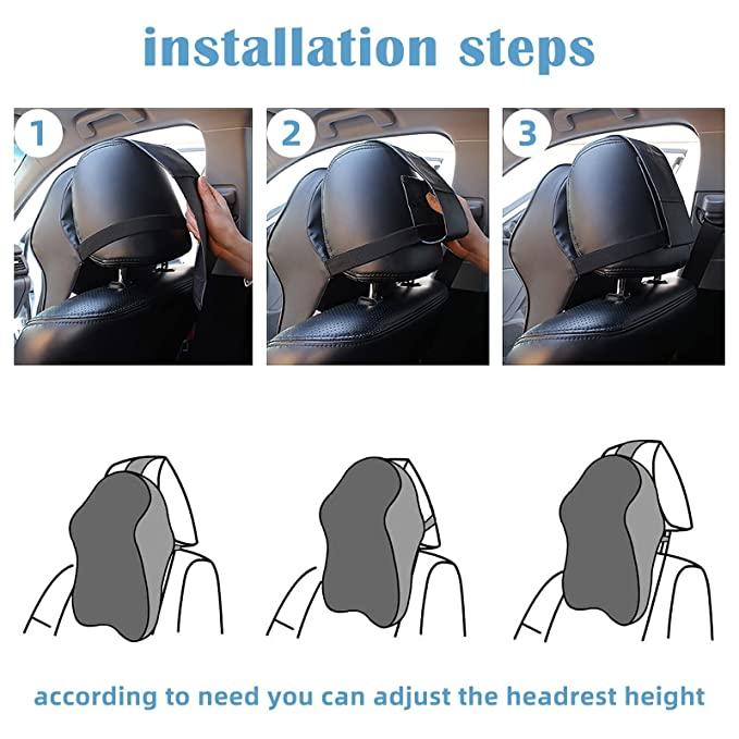 Car Seat Headrest Neck Rest Pillow Cushion for All Cars- Ergonomic Pillow Memory Foam Neck Support for Neck/Back Pain Relief Neck Rest Support Cushion - ALL BRAND SHOP