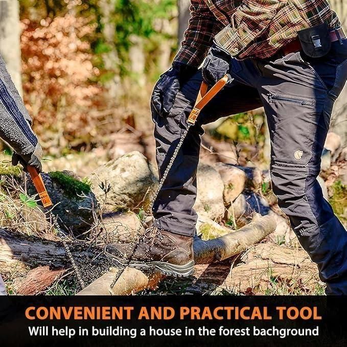 Pocket Chainsaw with Grips Folding Pull Saw with Storage Pouch - ALL BRAND SHOP