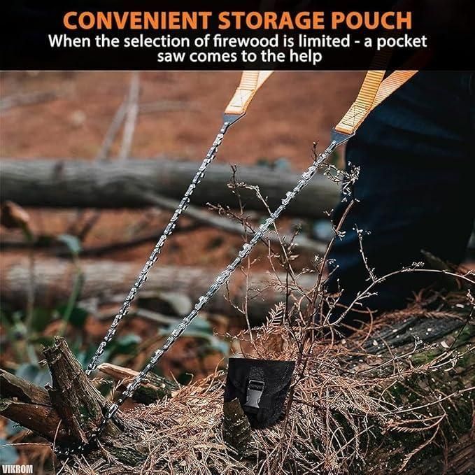 Pocket Chainsaw with Grips Folding Pull Saw with Storage Pouch - ALL BRAND SHOP
