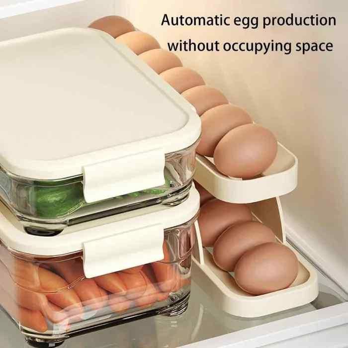 Automatically Rolling Egg Holder Container Display Rack - ALL BRAND SHOP