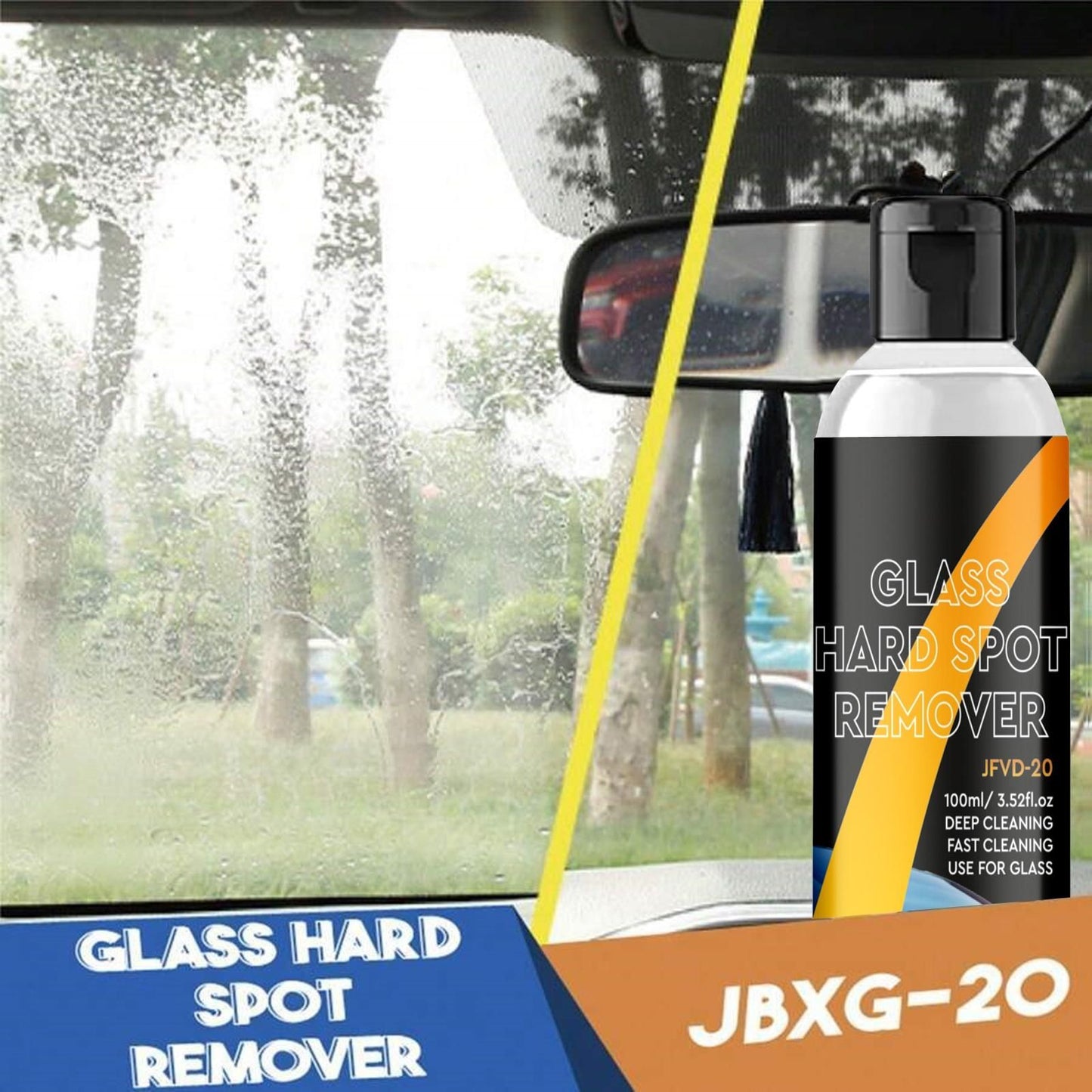 Car Glass Oil Film Cleaner (Pack of 2) - ALL BRAND SHOP
