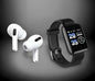 Bluetooth Wireless Earbuds & Smart Watch (Pack Of 2)Assorted Color - ALL BRAND SHOP