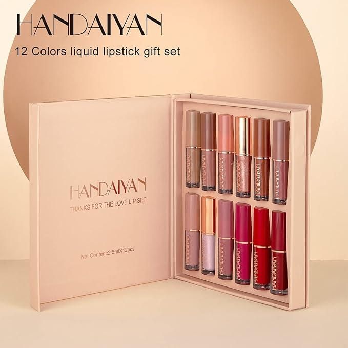 Velvet Matte Liquid Lipstick Set 12Pcs - ALL BRAND SHOP