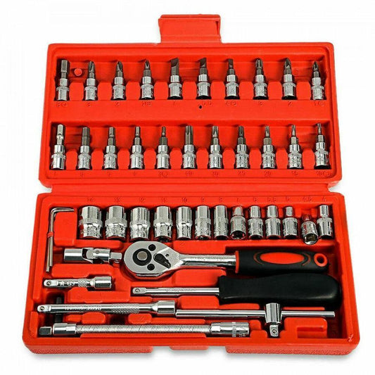 Hardware Tools- 46 in 1 Multi Purpose Combination Socket Tool Kit - ALL BRAND SHOP