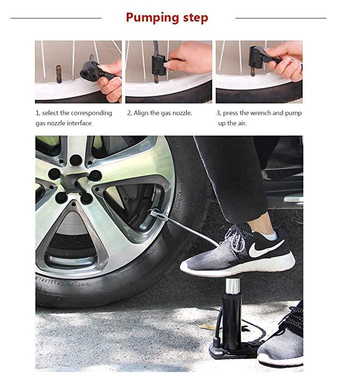 Portable High Pressure Foot Air Pump Compressor for Car and Bike Air Pump - ALL BRAND SHOP