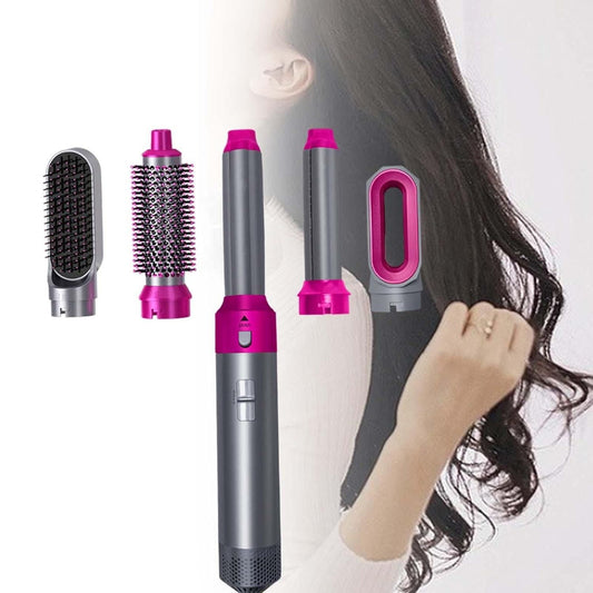 Muti-Functional 5 IN 1 Hair Styling Tool Detachable Hot Air Brush Hair Dryer with Comb - ALL BRAND SHOP