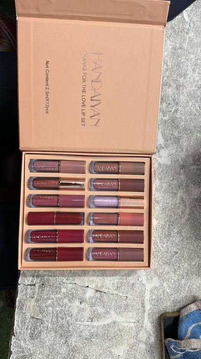 Velvet Matte Liquid Lipstick Set 12Pcs - ALL BRAND SHOP