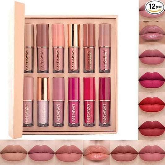 Velvet Matte Liquid Lipstick Set 12Pcs - ALL BRAND SHOP