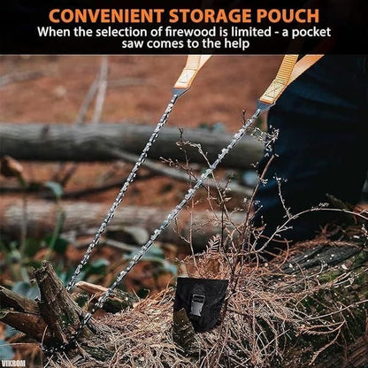 Pocket Chainsaw with Grips Folding Pull Saw with Storage Pouch - ALL BRAND SHOP