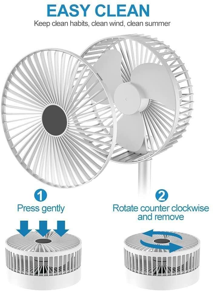 Powerful Rechargeable High Speed Table Desk Fan - ALL BRAND SHOP