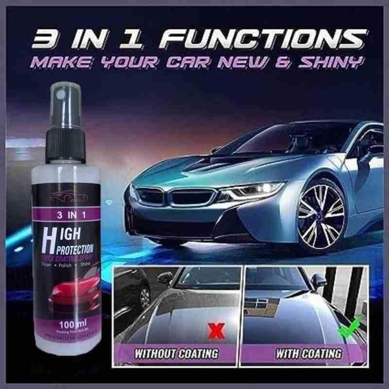 3 in 1 High Protection Quick Car Ceramic Coating Spray - Car Wax Polish Spray - ALL BRAND SHOP