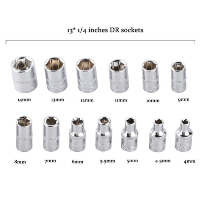 Hardware Tools- 46 in 1 Multi Purpose Combination Socket Tool Kit - ALL BRAND SHOP