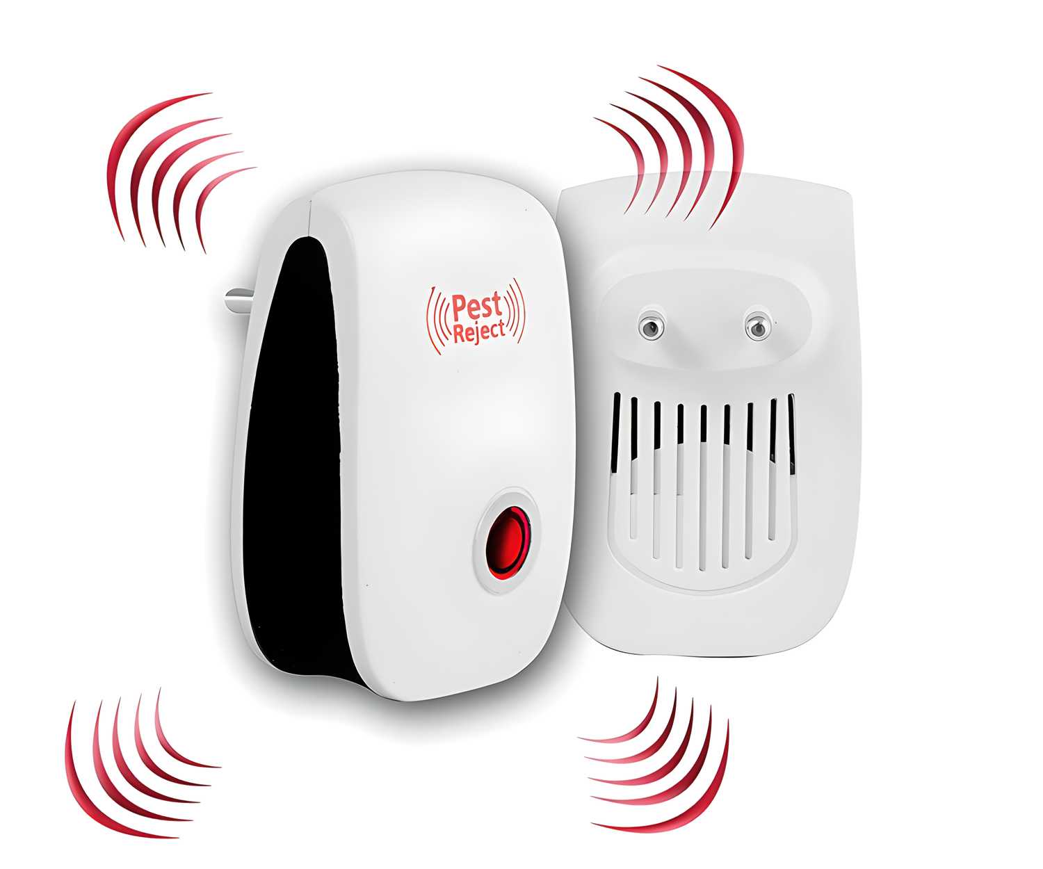 Ultrasonic Pest Repeller Machine for Mosquito Rats Cockroach Home Plug in Electric Pest Repellent Pest Control Reject Aid (Red) - ALL BRAND SHOP