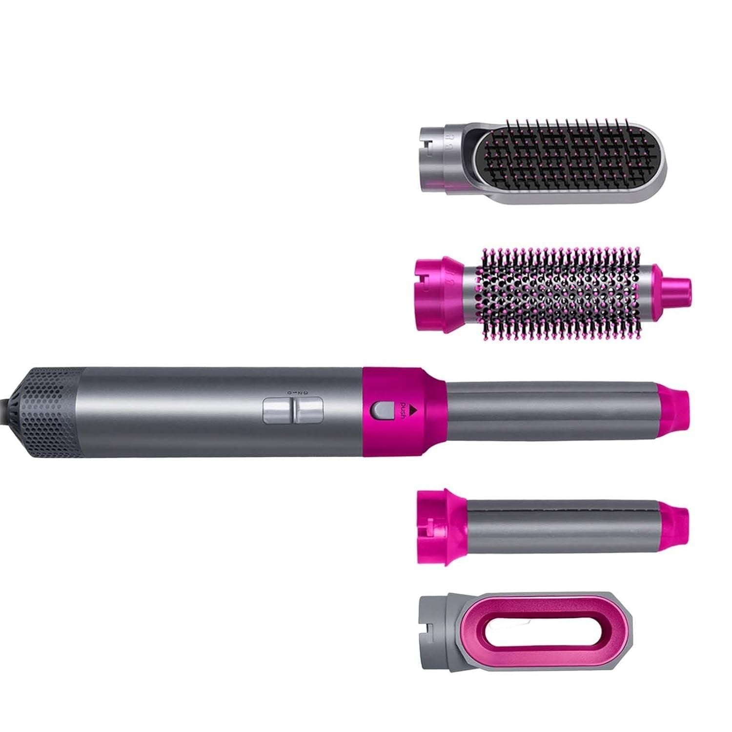 Muti-Functional 5 IN 1 Hair Styling Tool Detachable Hot Air Brush Hair Dryer with Comb - ALL BRAND SHOP